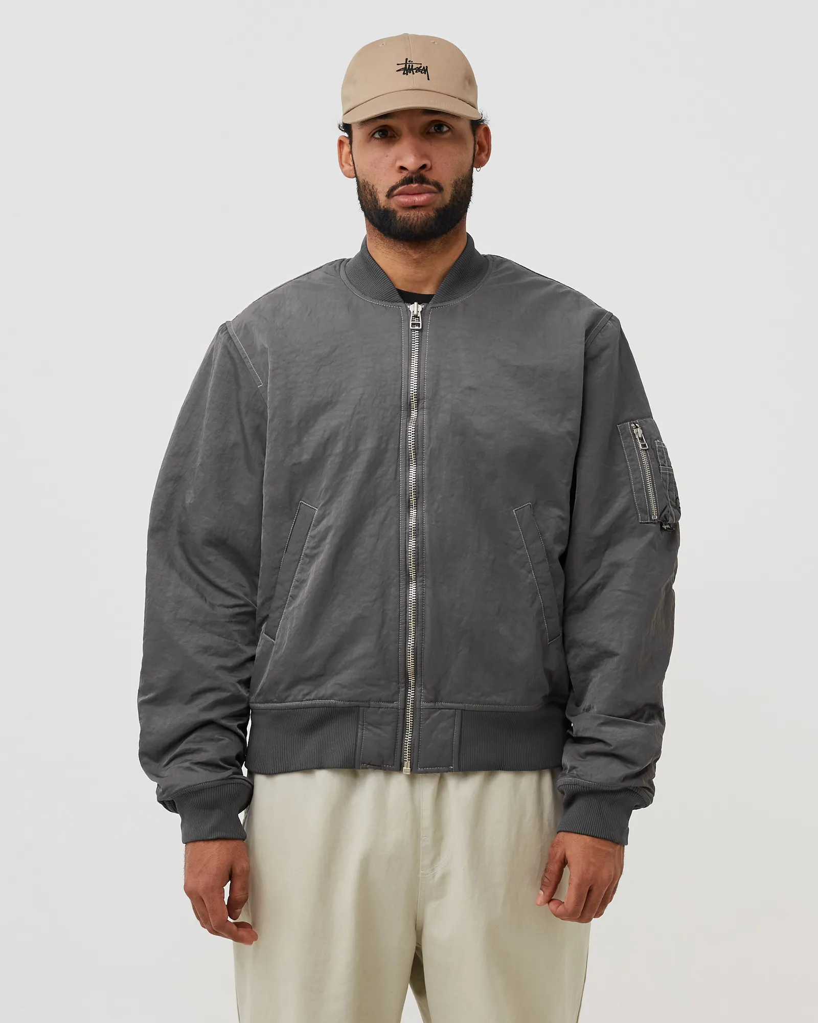 Dyed Nylon Bomber