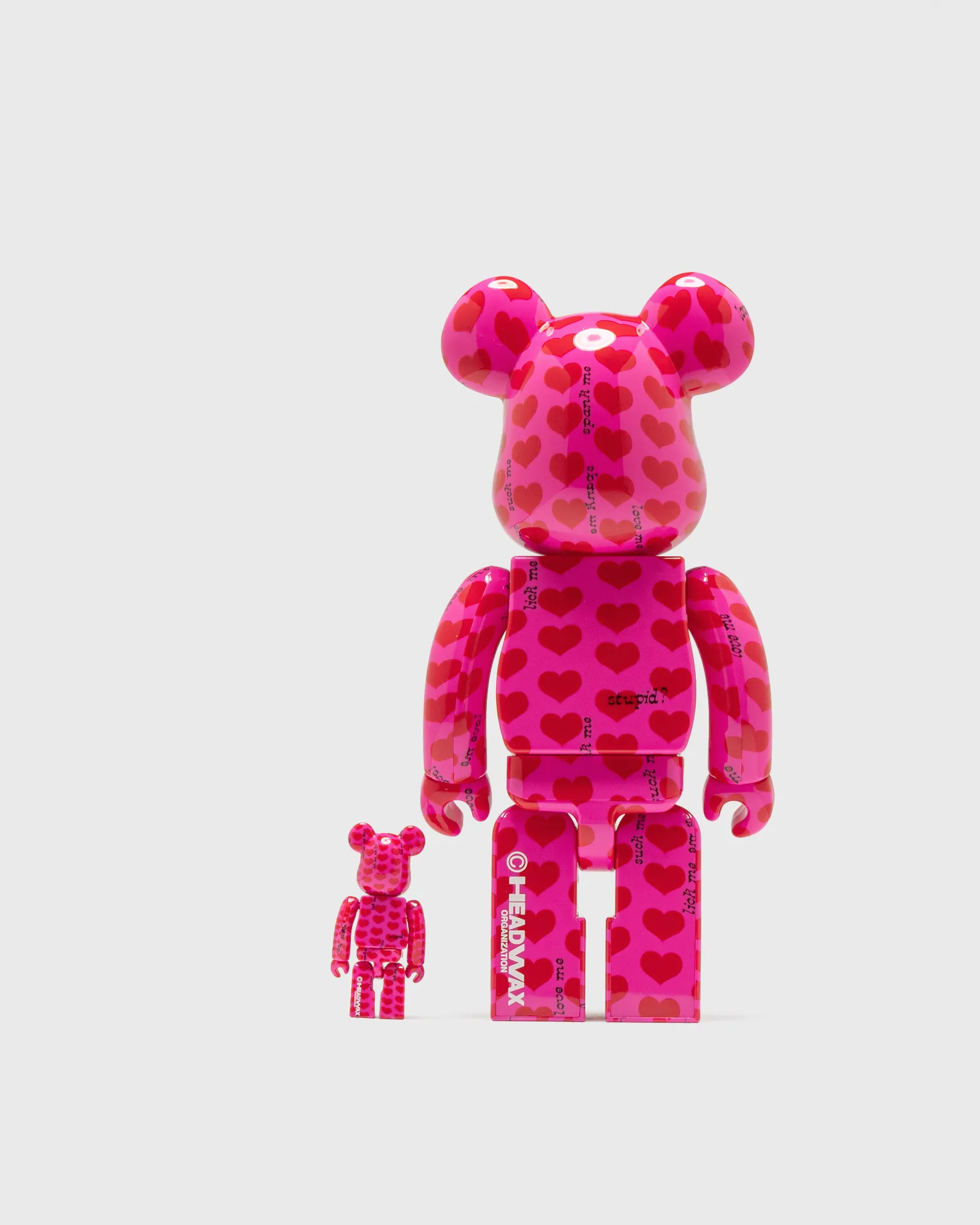 BEARBRICK 400% AMPLIFIER PINK HEART 2-PACK